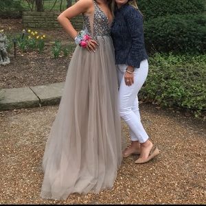 Size 4/6 Prom Dress A-line Beaded Princess Gown